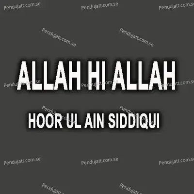 Allah Hi Allah - Hoor ul Ain Siddiqui album cover 