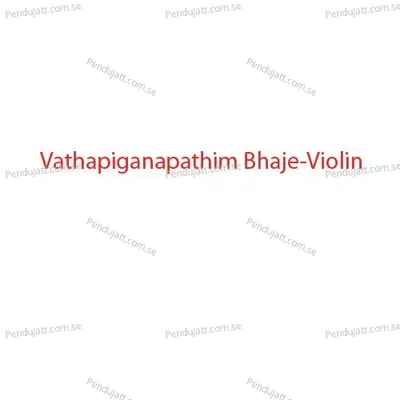 Vathapiganapathim Bhaje-Violin - Kunnakudi Vaidyanathan cover album